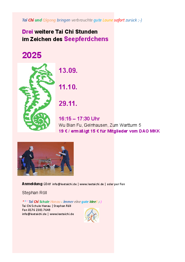 Tai Chi Lee Style Herbst 2025