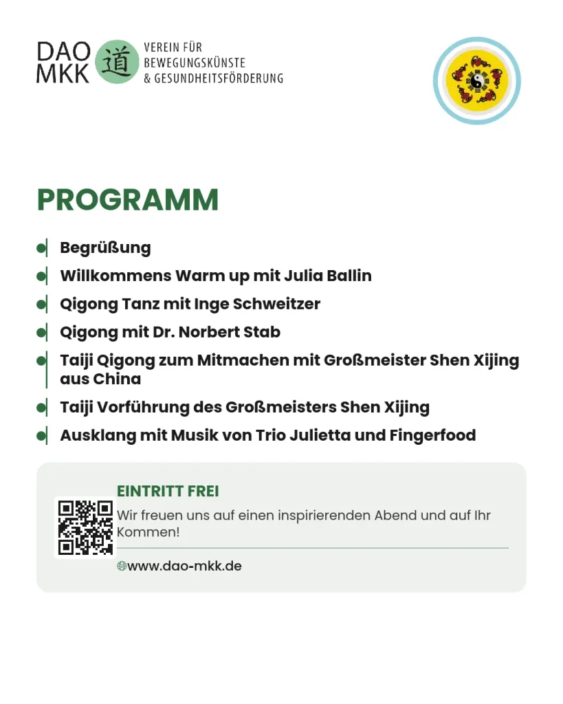 DAO-MKK Tag der offenen Tür zum 5 jährigen Bestehen des Vereins am 26.9.2026 ab 18:00 Uhr, Das Programm